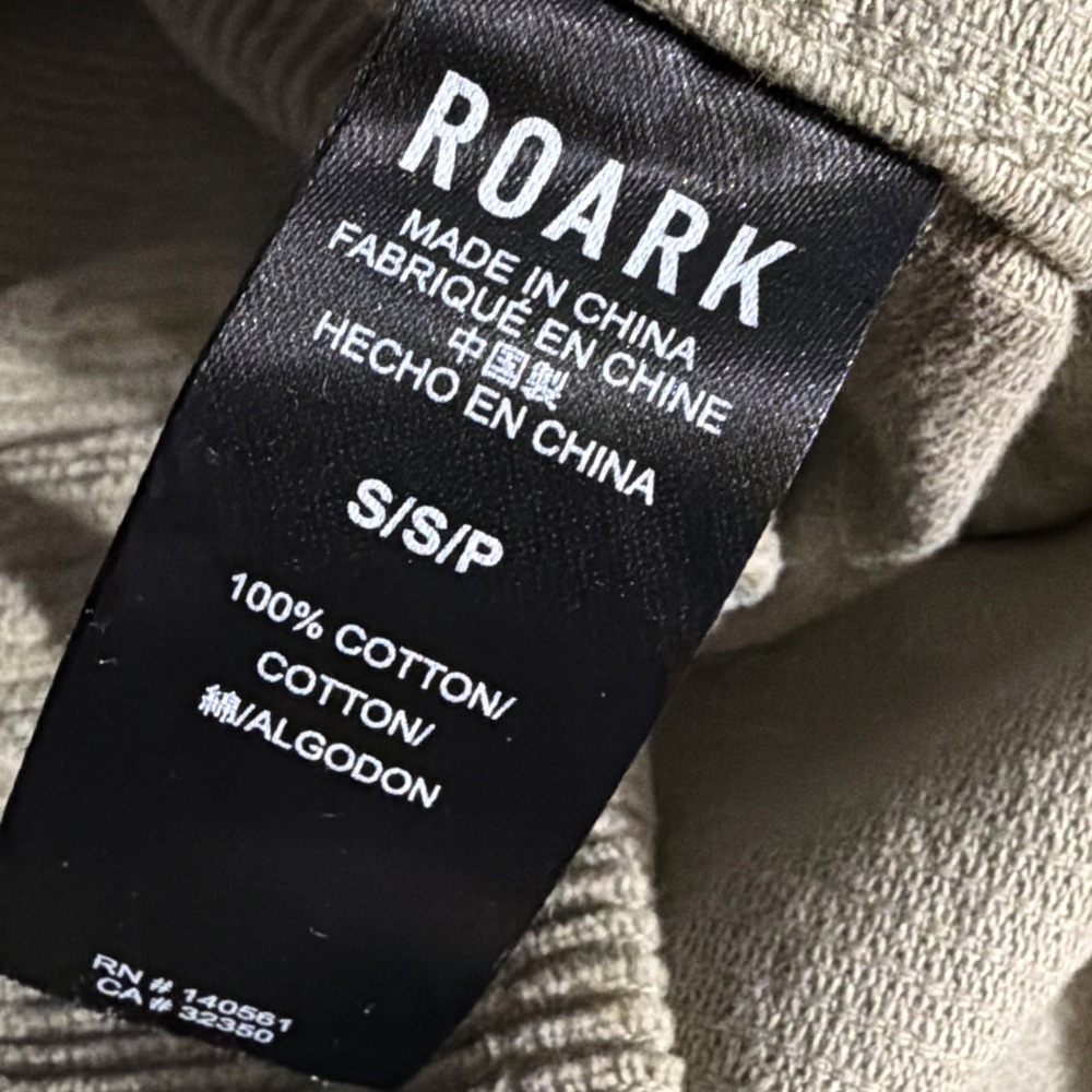 Roark Nordsman Corduroy Shirt Men's Small Olive Snap Front Elbow Patch RN655 - Picture 9 of 11